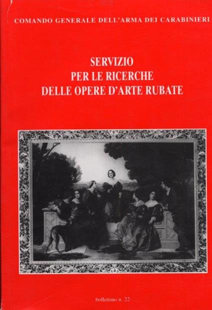 Servizio per le ricerche delle opere d'arte rubate. N. 22 - copertina