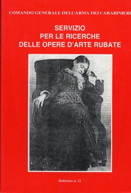 Servizio per le ricerche delle opere d'arte rubate. N. 21 - copertina