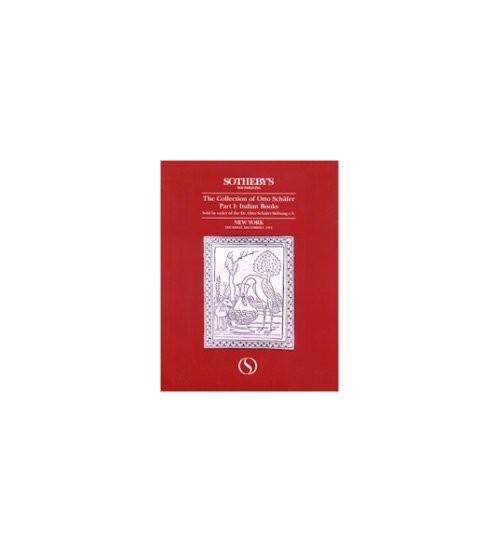 The Collection of Otto Schafer. I. Italian Books - copertina