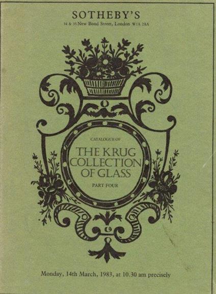 The krug collection of glass. Part IV - copertina