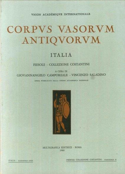 Corpus Vasorum Antiquorum. Fiesole, Collezione Costantini. Fascicolo II - copertina