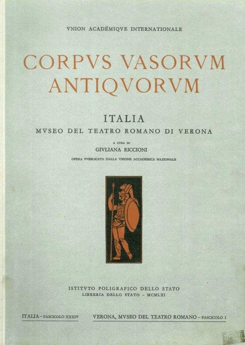 Corpus Vasorum Antiquorum. Italia. Museo del teatro romano di Verona - copertina
