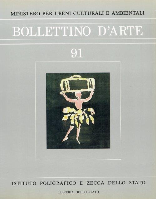 Bollettino d'arte. 91. Anno 1995. Maggio-Giugno. Anno LXXX. Serie VI - copertina