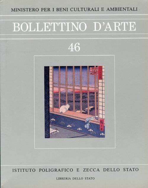 Bollettino d'arte. 46. Anno 1987. Novembre-Dicembre. Anno LXXII. Serie VI - copertina