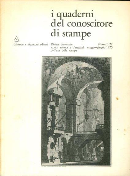 I quaderni del conoscitore di stampe. N. 27 - copertina