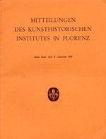 Mitteilungen des Kunsthistorischen Institutes in Florenz. Heft II. September 1958