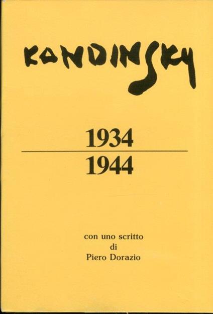 Kandinsky 1934-1944 - copertina