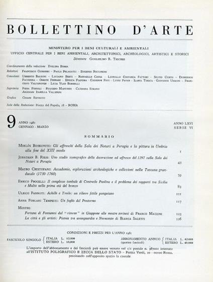 Bollettino d'Arte 1981 9-12 - copertina