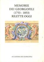 Memorie dei Georgofili (1753-1853) Rilette Oggi