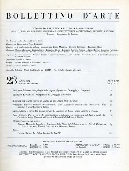 Bollettino d'Arte. Supplementi al Nr.23-28 - copertina