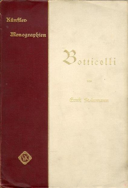 Botticelli Von Ernft Steinmann - copertina