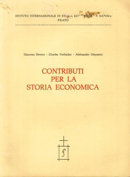 Contributi per la Storia Economica - Giacomo Devoto - copertina