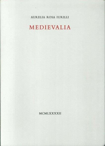 Medievalia - copertina