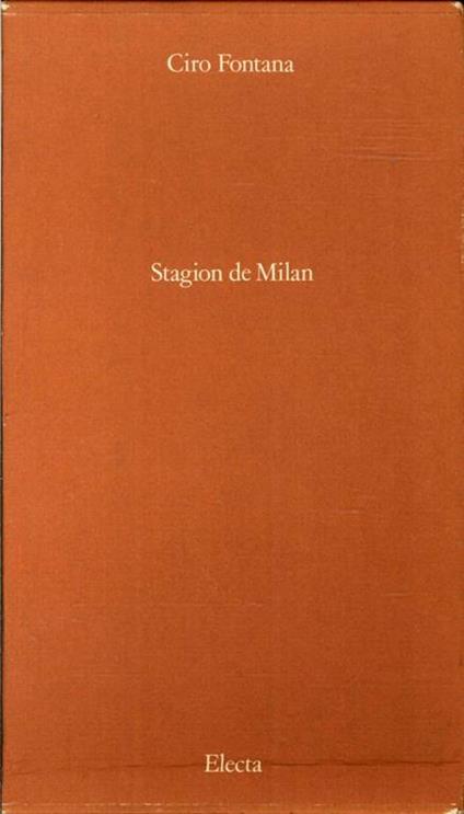 Stagion De Milan. Poesie Milanesi - Ciro Fontana - copertina