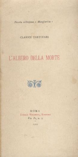 L' albero della morte - Clarice Tartufari - copertina