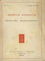 Archivum romanicum e Biblioteca dell' Archivum Romanicum. Cat. n. 9