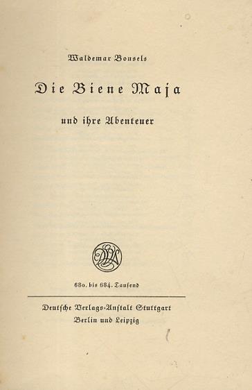 Die Biene Maja und ihre Abenteuer - Waldemar Bonsels - copertina