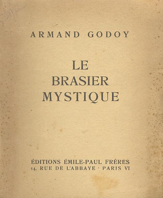 Le brasier mystique - Armand Godoy - copertina