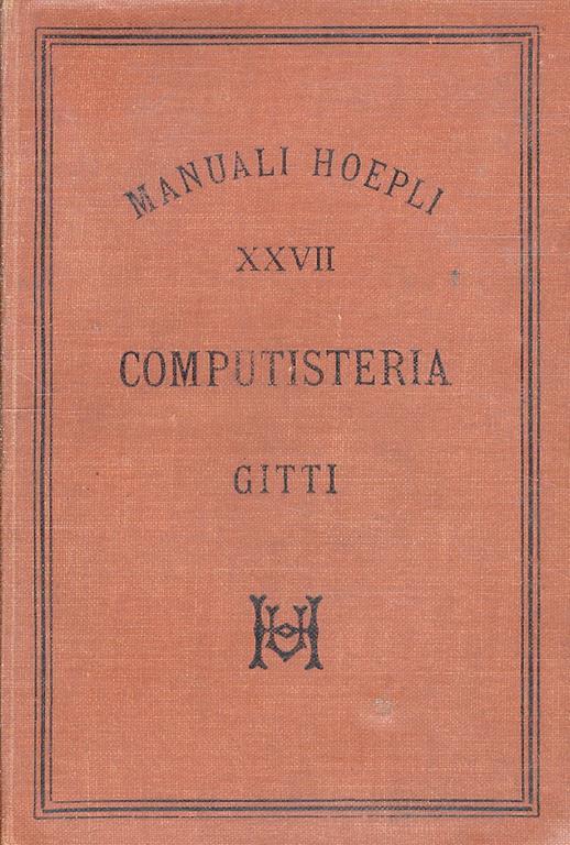 Computisteria - Vincenzo Gitti - copertina