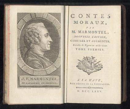 Contes moraux Nouvelle édition corrigée et augmentée, enrichis de figures en taille-douce - Jean-François Marmontel - copertina