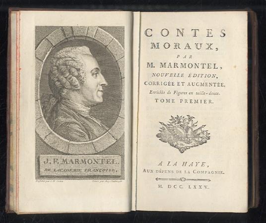 Contes moraux Nouvelle édition corrigée et augmentée, enrichis de figures en taille-douce - Jean-François Marmontel - copertina