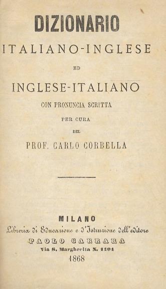 Dizionario Italiano-Inglese. Con pronuncia scritta - copertina