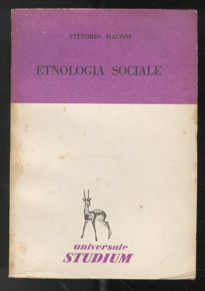 Etnologia sociale - Vittorio Maconi - copertina