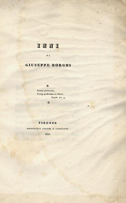 Inni di Giuseppe Borghi - Giuseppe Borghi - copertina