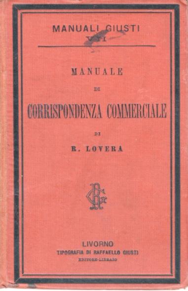 Manuale di corrispondenza commerciale - Romeo Lovera - copertina