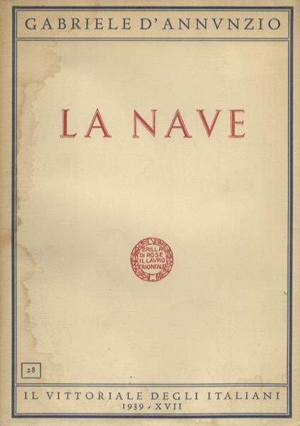 La nave - Gabriele D'Annunzio - copertina