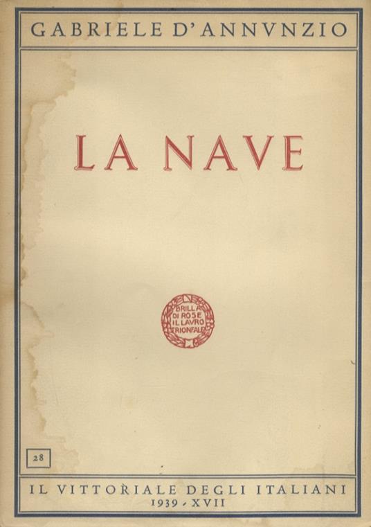 La nave - Gabriele D'Annunzio - copertina