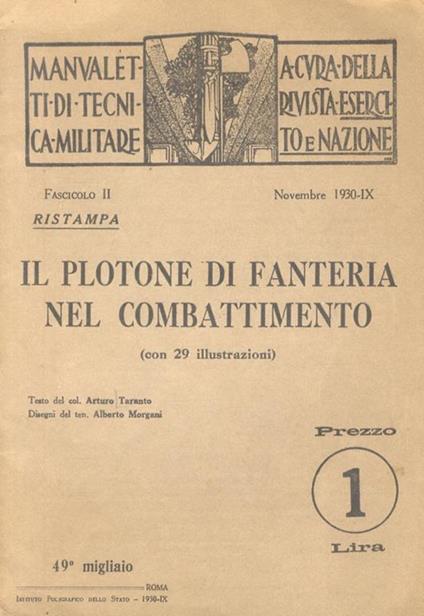 Il plotone di Fanteria nel combattimento - Arturo Taranto - copertina