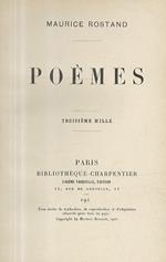 Poèmes. 3ème mille