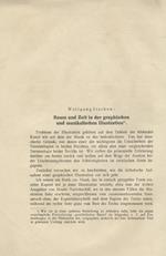 Raum und Zeit in der graphischen und musikalischen Illustration