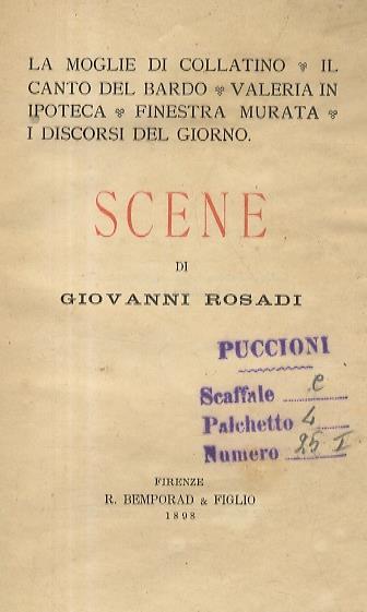 Scene - Giovanni Rosadi - copertina