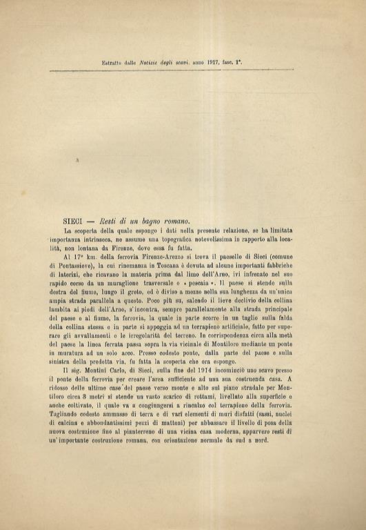 Sieci. Resti di un bagno romano - Edoardo Galli - copertina