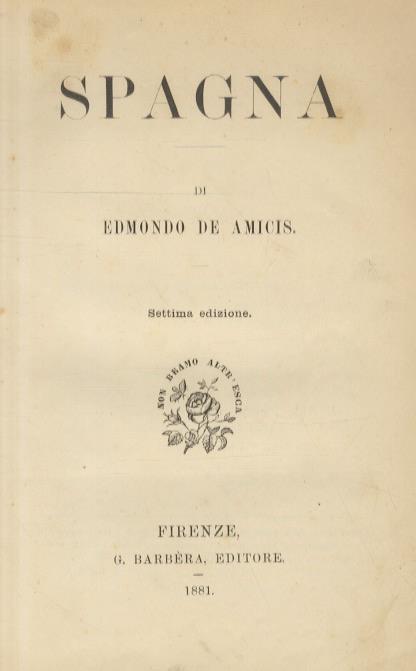 Spagna. Settima edizione - Edmondo De Amicis - copertina