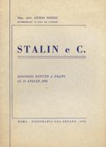 Stalin e C. Discorso tenuto a Prato il 15 aprile 1956