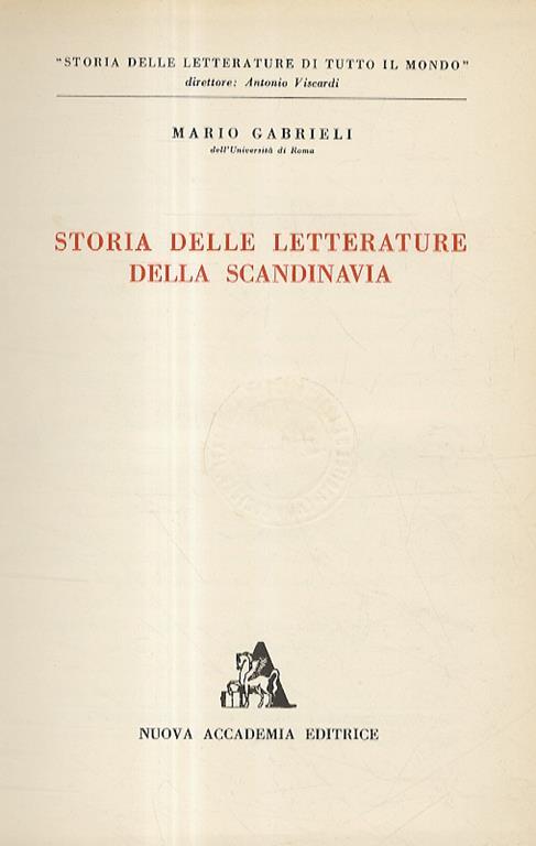 Storia delle letterature della Scandinavia - Mario Gabrieli - copertina