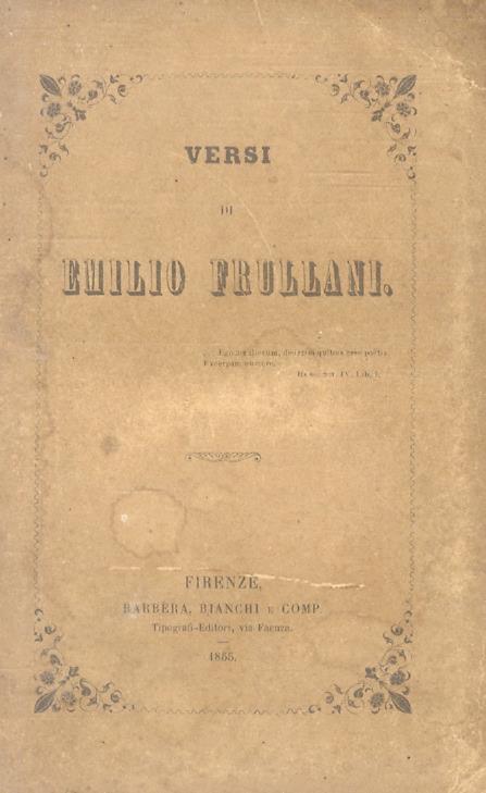 Versi - Emilio Frullani - copertina