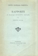 Società Colombaria Fiorentina. Rapporti del segretario Augusto Alfani nel decennio 1891-1900