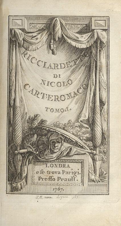 Ricciardetto di Nicolò Carteromaco. Tomo I. (Canti I-X) - Niccolò Forteguerri - copertina