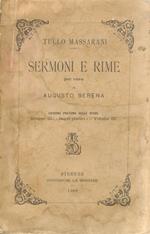 Sermoni e rime. Per cura di Augusto Serena
