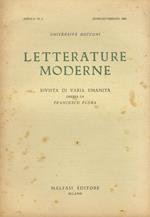 LETTERATURE moderne. Rivista di varia umanità diretta da Francesco Flora. Anno II. N. 1. Gennaio-febbraio 1951