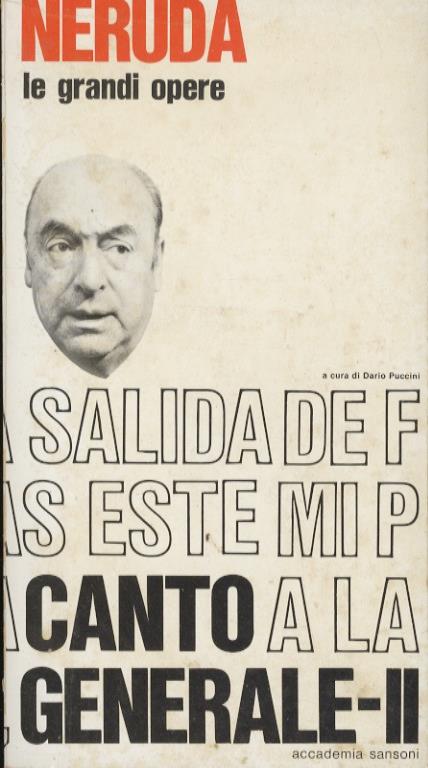 Canto generale. II volume. A cura di Dario Puccini - Pablo Neruda - copertina