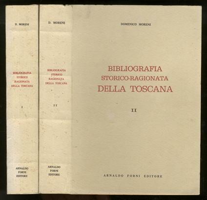 Bibliografia storico-ragionata della Toscana (rist. anast. Firenze, 1805) - Domenico Moreni - copertina