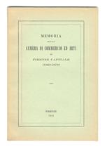 Memoria sulla Camera di Commercio ed Arti di Firenze capitale (1865-1870)