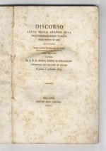 Discorso letto nella Grande Aula dell'Imperiale Regio Palazzo delle Scienze ed Arti in occasione della solenne distribuzione dè Premi dell'Imperiale Regia Accademia delle Belle Arti fattasi da S. E. il Signor Conte di Strassoldo, presidente del Gove