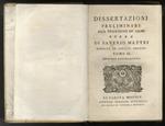 Dissertazioni preliminari alla traduzione de' salmi. Opera di Saverio Mattei. Ridotta in cinque volumi. Edizione decimaquinta. Tomo II. Tomo III. Tomo V