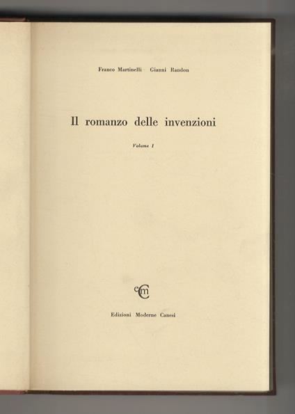 Il romanzo delle invenzioni - Franco Martinelli - copertina
